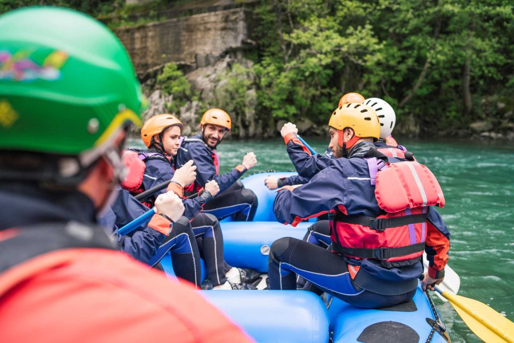 sports to take up, group rafting on river

