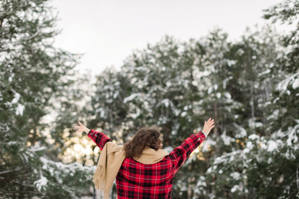 activity voucher christmas gift, a person enjoying the outdoors in winter